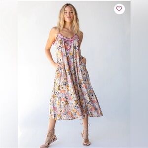 NATURAL LIFE Multicolor Floral Midi Dress